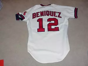 Maglietta Juan Beniquez Gioco Indossata 1984 California Angels - Foto 1 di 1