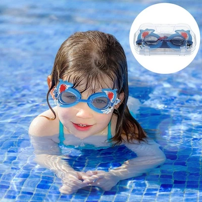 1 Pair Kid Cartoon Anti-fog Swim Goggles Waterproof Swimming Goggles (Blue) - Image 1 of 4