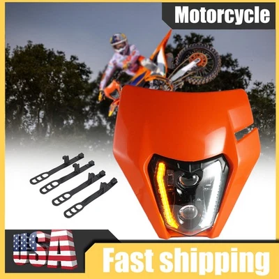 Светодиодная фара для KTM 250 XC-W 300 EXC 350 EXCF 450 EXC-F с поворотником - Изображение 1 из 4