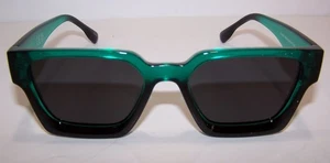 LIVHO große rechteckige Sonnenbrille mit Etui & Putztuch GRÜN/SCHWARZ - Bild 1 von 4