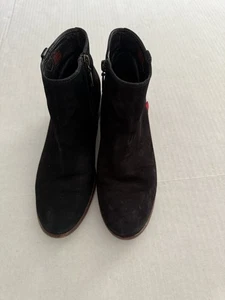 MARC JOSEPH SCHWARZE WILDLEDER-STIEFELETTEN GRÖSSE 7,5 - Bild 1 von 4