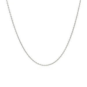 Cadena de eslabones redondos de oro blanco de 18k (0,97 mm) - Imagen 1 de 6