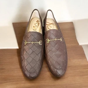 Sam Edelman Women Size 7 M Loraine Woven Loafer Dark Chocolate Shoes - Picture 1 of 5