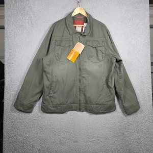 Timberland Military Jacket Mens Size 2XL Green VTG Full Zip Regular Fit Y2K NWT - Picture 1 of 12