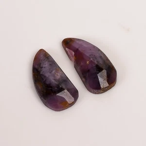 Par de piedras preciosas facetadas sueltas translúcidas de zafiro rosa de 13 quilates de 17x8x4 mm - Imagen 1 de 5