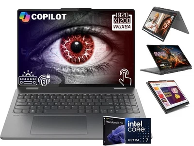 Lenovo Yoga 7 2-in-1 16" WUXGA Touch AI Laptop Intel Core Ultra 7 155H 2TB SSD - Image 1 of 4