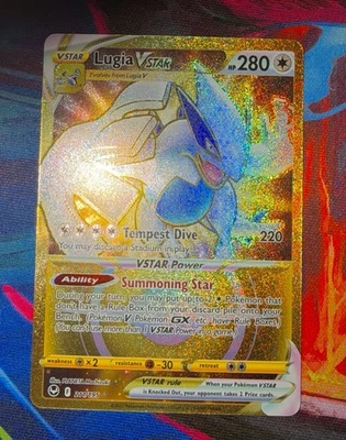 Pokémon TCG Lugia VSTAR Gold Secret Rare Card 211/195 NM - Image 1 of 4