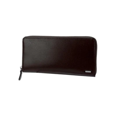 Cartera Larga PORTER SHEEN con Cremallera Redonda, Cuero (Marrón) Foto 1 de 4