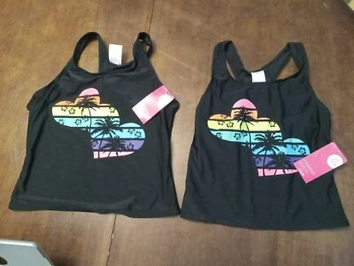 Prendas para el torso de bikini negras para adolescentes Xhilaration (2) L/XL corazones playa palmera ¡SIN fondos! Foto 1 de 4