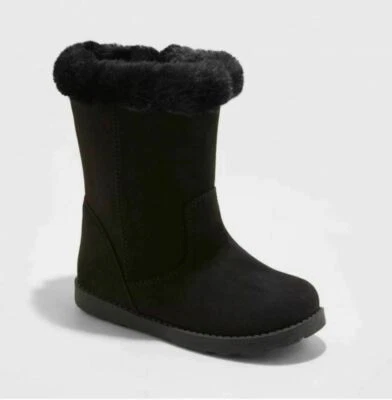 Botas de piel de oveja Karley negras 9 u 11 Cat & Jack para niñas pequeñas nuevas Foto 1 de 4