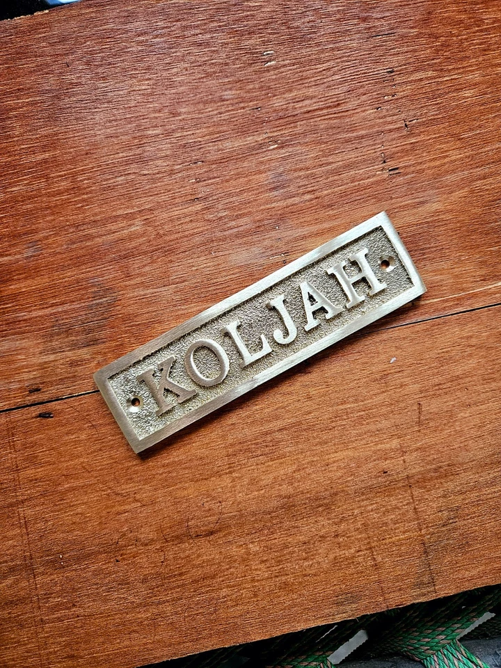 Placas personalizadas nombre personalizado placa de latón personalizada - placa de latón hecha a mano, Foto 1 de 4