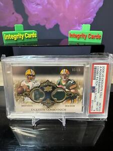 2008 UD Exquisite Coll. A. Rodgers/B. Brohm Patch Combo Gold Holofoil PSA 8 #/15