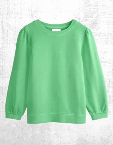 Ex Hush Women’s ¾ Sleeve Cotton Tiffany Sweatshirt in Pale Green - Picture 1 of 4