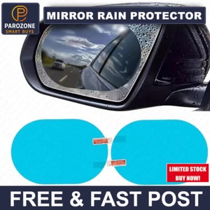 2PCS Voiture Rétroviseur Aile Film Imperméable Anti-Brouillard Hydrophobe Autocollant - Photo 1/10