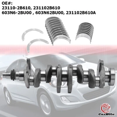 Cojinete de varilla principal del cigüeñal del motor G4FD para Hyundai Accent Veloster Kia Rio 1,6 L Foto 1 de 4