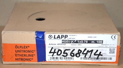 LappKabel Litze H05V-K Blau 1 x 0,75 mm² 4510142 100 Meter NEU OVP