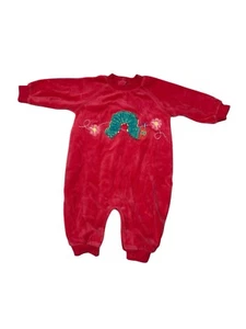 VTG Eric Carle Very Hungry Caterpillar Velour Romper x Carters 3-6 Mths 2003 EUC - Picture 1 of 9