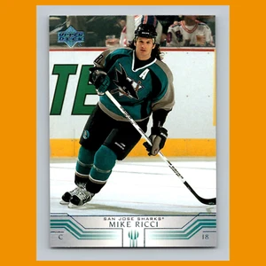 Tarjeta de hockey Mike Ricci #375 2001 Upper Deck San Jose Sharks NHL CASI NUEVA - Imagen 1 de 3