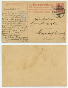 62450 - Schweiz - Ganzsache - Postkarte - Schaffhausen 11.10.1908 nach Naunhof - Picture 1 of 1