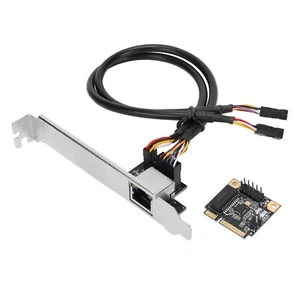 RTL8111H 10/100/1000Mbps Mini PCI E Gigabit Ethernet Card Free Drive RJ 45 New - Picture 1 of 14