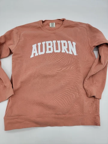 Comfort Colors AUBURN UNIVERSITY Sweatshirt Sz Adult Women's Peach MED War Eagle Cover