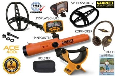 Garrett ACE 400i Metalldetektor SET mit Pinpointer PRO-Pointer AT und Zubehör - Bild 1 von 4