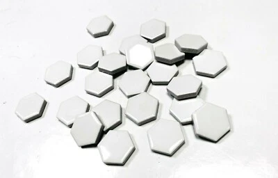 Белая 1-дюймовая шестиугольная глянцевая керамика декоративные инсталляции для декоративно-прикладного искусства упаковка из 10 штук - Изображение 1 из 3