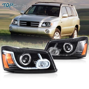 VLAND LED Projector Headlights For 2001-2007 Toyota Highlander Dual Beam Lens - Foto 1 di 16