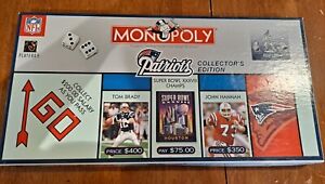 Monopoly NEW ENGLAND PATRIOTS Collector's Edition Board Game No Playing Pieces