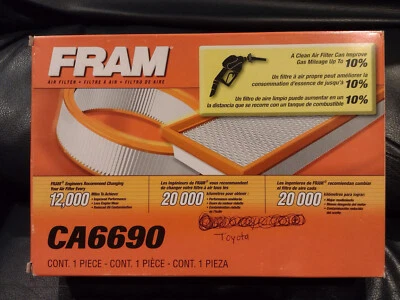 Fram CA6690 空气过滤器适用于丰田马自达五十铃 Geo 1990 年代汽车和卡车 — 第 1/4 张图片