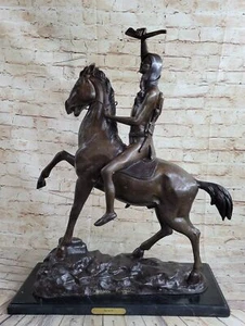 100% Solid Bronze Statue "The Scalp" by Frederic Remington Sculpture Artwork - Picture 1 of 7