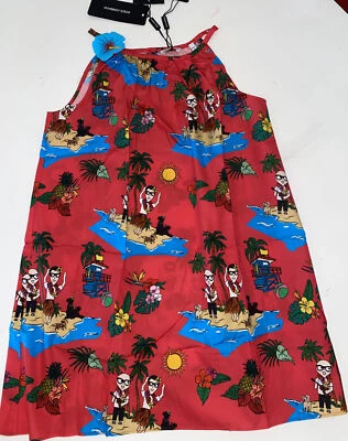 NWT 8 Yr DOLCE & GABBANA GIRLS CORAL HAWAIIAN DRESS SMOCKED BODICE DESIGNER $335 - Image 1 of 4