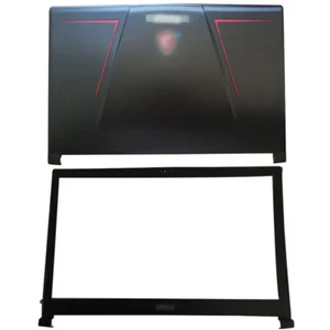 New for MSI GE73 GE73VR 7RF-006CN Top Lid LCD Back Cover + Front Bezel - Afbeelding 1 van 3