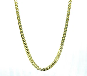 Collar de cadena franco liso de plata esterlina 925 Adirfine - Imagen 1 de 4