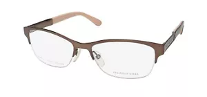 NEW MARC JACOBS 636 EYEGLASS FRAME 52-16-140 FULL-RIM WOMENS BROWN METAL & - Picture 1 of 8