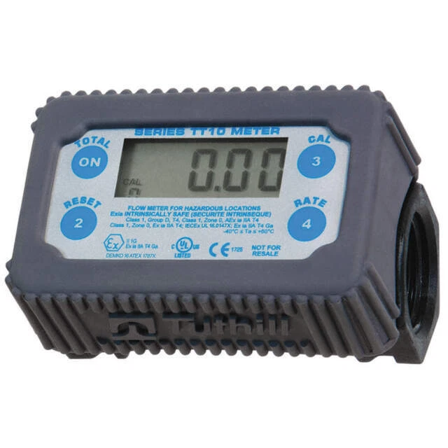 Tuthill Fill-Rite 35GPM In-line Digital Turbine Chemical Meter - Gray