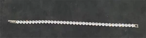 Sterling Silver 925 Tennis Bracelet Cubic Zirconia 4 mm Stones Size 6.5" New - Picture 1 of 7