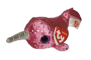 Ty Beanie Boos Teeny Tys NELLY Narwhal 4" Stackable NEW MWMTs Stuffed Animal - Picture 1 of 9
