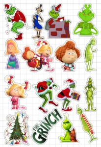 35 Pcs The Grinch Disney Stickers Christmas Set Pack Kids Party Favours Gift - Picture 1 of 1