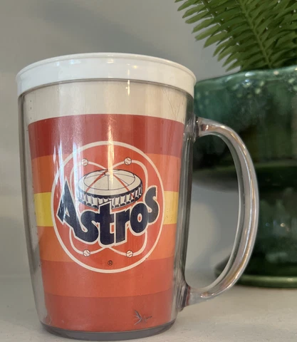 Houston Astros Plastic Insulated Mug Coke Vintage Coffee Coca Cola Cover