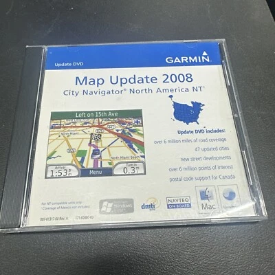 Garmin Map Update DVD 2008 City Navigator North America NT - Universal - Image 1 of 3