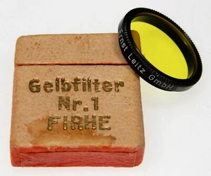 Leica FIRHE Ernst Leitz Gmbh Wetzlar19mm Yellow 1 Filter for Leica 1 .MINT w/Box - Picture 1 of 6