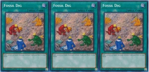 Fossil Dig - Playset 3 Cards - RA01-EN053 - Secret Rare Yugioh - Picture 1 of 2