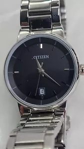 Citizen Womens Watch Silver Tone Bracelet Date G011-S1824 Japan Needs Battery - Picture 1 of 5