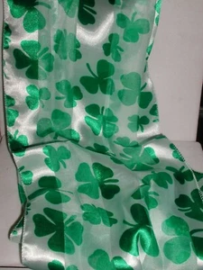 BUFANDA SEDOSA TRÉBOL SAN PATRICIO DÍA DESFILE IRLANDÉS 56"" DE LARGO 9"" DE ANCHO ¡NUEVA! - Imagen 1 de 3