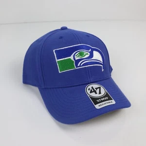 SEATTLE SEAHAWKS NAVY BLUE HAT MVP AUTHENTIC NFL FOOTBALL TEAM CAP NEW - Picture 1 of 6
