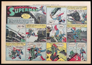 SUPERMAN Sunday Page #74 - Clásico: ¡Superman en 10 paneles! - 30 de marzo de 1941 - RARO - Imagen 1 de 5