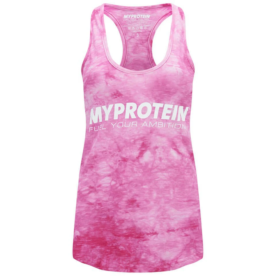 Camiseta sin mangas Myprotein Burnout para mujer nueva con etiquetas / rosa y blanco / talla S Foto 1 de 1