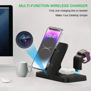 Cargador Inalámbrico Soporte 1080P WiFi Cámara Seguridad para el Hogar NanyCam Grabadora Video - Imagen 1 de 14