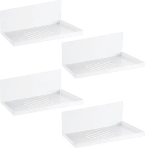 Metal Pegboard Shelves Magnetic Wall Organizer Trays White 12 in 4 PCS - Bild 1 von 8